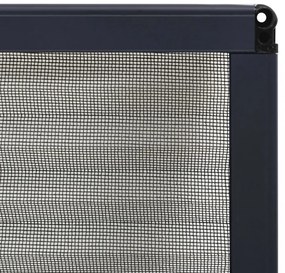 antracitszürke alumínium pliszé ablakszúnyogháló 60 x 80 cm
