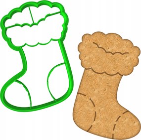 Karácsonyi Forma Mézeskalács lyukasztó Karácsonyi Zokni 9cm