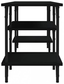 fekete szerelt fa TV-szekrény 102x35x45,5 cm
