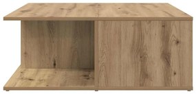 Dohányzóasztal fiókkal kézműves tölgy 80 x 80 x 31 cm Faanyag