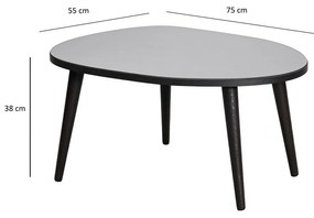 Gusto Black konferenciaasztal sötét üveggel
