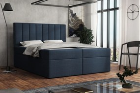 SAMANTA kárpitozott boxspring ágy 120x200 - kék 1