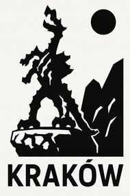 Minimalista Poszter Krakkó Wawelski Sárkány 50x70