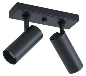 Modern mennyezeti lámpa fekete LED-del, szabályozható, 2 lámpás - Tate