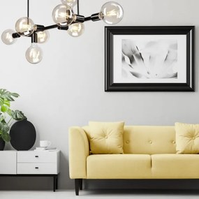 ASTRID függeszték 8xE27/60W/230V fekete, rúdon