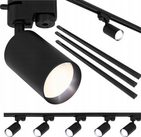 Sínvilágítás 3x 1m 5x reflektor lámpa GU10 sínkábel 3m