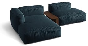 Sötétkék moduláris sarokkanapé (bal oldali) Martina – Micadoni Home