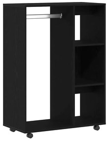 fekete tölgy színű szerelt fa ruhásszekrény 80 x 40 x 110 cm