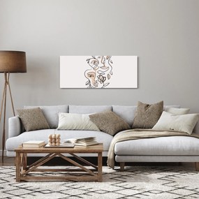 Kép - Line art arckezelés (120x50 cm)
