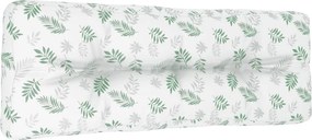 vidaXL levélmintás szövet raklappárna 120 x 40 x 12 cm