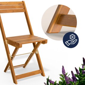 Casaria® Erkélygarnitúra - akác