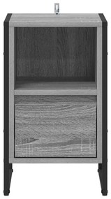 vidaXL Éjjeli asztal fiókkal Szürke Sonoma 39,5 x 30 x 50 cm Faanyag