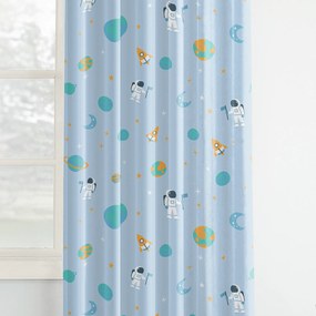 Goldea gyerek pamut függöny - űrhajósok az űrben 140x150 cm