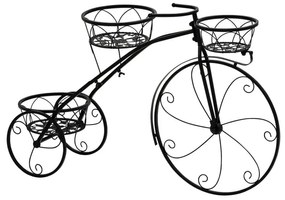 STILISTA Virágcserép állvány kerékpár 78 x 55 x 25 cm acél