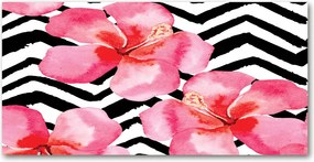 Fotó üvegkép Hawaii virágok 140x70