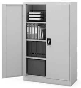 Fém iratszekrény KEVIN, 900 x 1400 x 400 mm, szürke