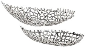 Eglo 427086 - KÉSZLET 2x Dekoratív tálca KIMITSU 44/61 cm ezüst