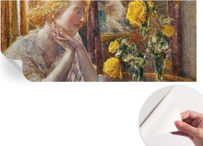 Öntapadós Dekoratív Fotótapéta Hálószobába Nő rózsákkal 250x104