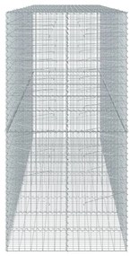horganyzott vas gabion kosár fedéllel 450 x 100 x 200 cm