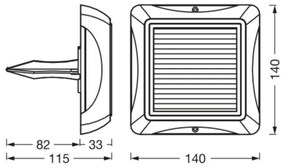 Ledvance - LED Napelemes lámpa ENDURA STYLE SOLAR LED/1,2W/3,7V IP65