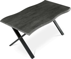 Étkezőasztal 160x90 cm MDF szürke tölgy