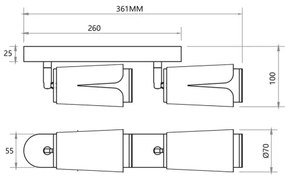 Spotlámpa FLOWER 2xGU10/8W/230V fehér