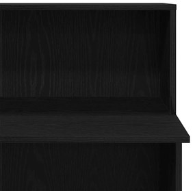 recepciós pult fekete 100x50x103,5 cm szerelt fa