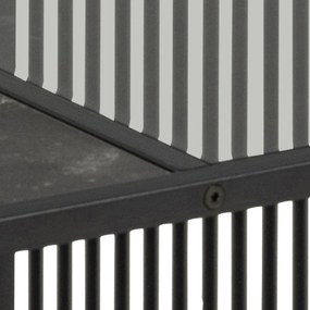 Fekete dohányzóasztal üveg asztallappal 80x80 cm Strington – Actona