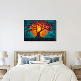 Kép - Az élet fája és a nap mozaikban (90x60 cm)