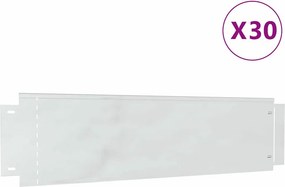vidaXL Gyepszegélyek 30 pcs Ezüst 100 x 25 x 0,07 cm Horganyzott acél