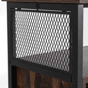 Komoda ARLO 100 cm z Półkami Dąb Rustykalny/Czarny