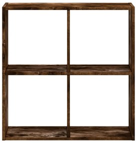 füstös tölgy színű szerelt fa könyvespolc 68,5 x 32 x 68,5 cm