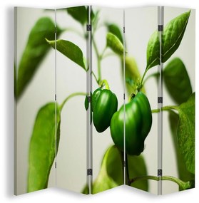 Gario Paraván Zöldpaprika ágon Méret: 180 x 170 cm, Kivitelezés: Klasszikus paraván