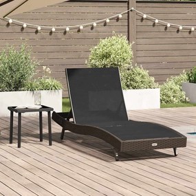 Napozóágy asztallal 2 pcs Barna, fekete 40 x 40 x 40.5 cm