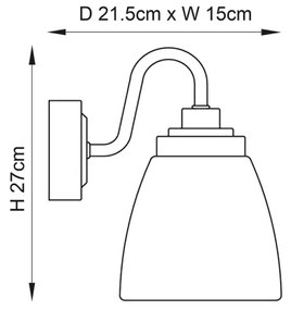Endon 77088-Fürdőszobai fali lámpatest ASHBURY 1xE14/4W/230V IP44 fényes króm