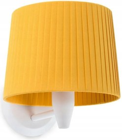 Faro Samba fali lámpa fehér/sárga, E27, textil ernyő, design