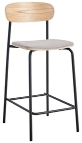 Fekete-szürkésbarna bárszék szett 2 db-os (ülésmagasság 66 cm) Adriana – Marckeric