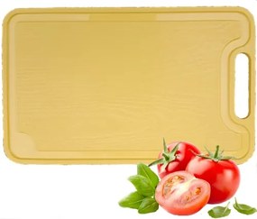 Konyhai vágódeszka műanyag Sárga 44x26cm Lengyel Termék Tanúsítvány
