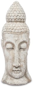 Cyrus design krém színű koptatott buddha fej dekorációs szobor 40x15x14cm