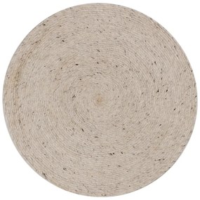 Világosszürke-elefántcsont színű kézi szövésű gyapjú kerek szőnyeg ø 200 cm Takashi – Kave Home