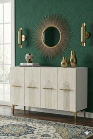 Ida 120 - White, Travertine, Gold