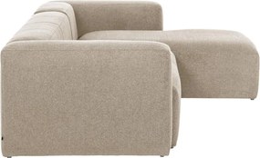 Bézs sarokkanapé (jobb oldali) Blok – Kave Home