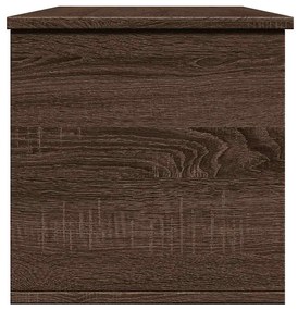 barna tölgy színű szerelt fa tárolóláda 102 x 35 x 35 cm