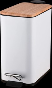 BISK Erga Rado, 5l-es hulladékgyűjtő rozsdamentes acélból, fehér matt-barna, ERG-08424