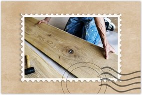 Poszterek 120x80 Fa padló összeszerelése