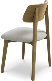 Világosszürke tömörfa étkezőszék Niu – Makamii