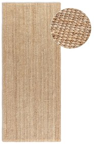Natúr színű juta futószőnyeg 80x200 cm Bouclé – Hanse Home