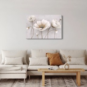 Fehér virágok képe (90x60 cm)