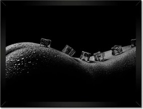 Poszterek keretben 40x30 Meztelen nő és jégkockák