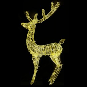 meleg fehér XXL akril karácsonyi rénszarvas 250 LED-del 180 cm